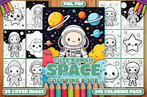 Download 245 Cute Kawaii Space Coloring Pages V-2 - Kawaii space Collection