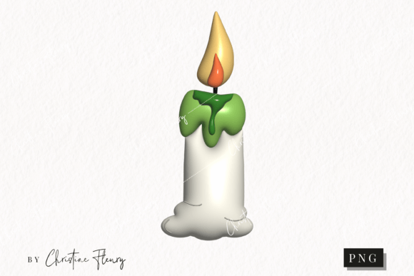 Download 3D Inflated Candle Clipart | Halloween - Candle Collection