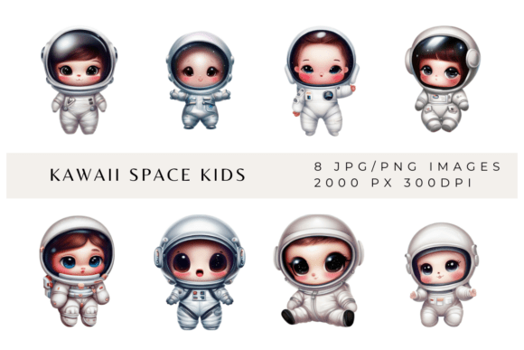 Download Kawaii Space Kids Sublimation Images - Kawaii space Collection