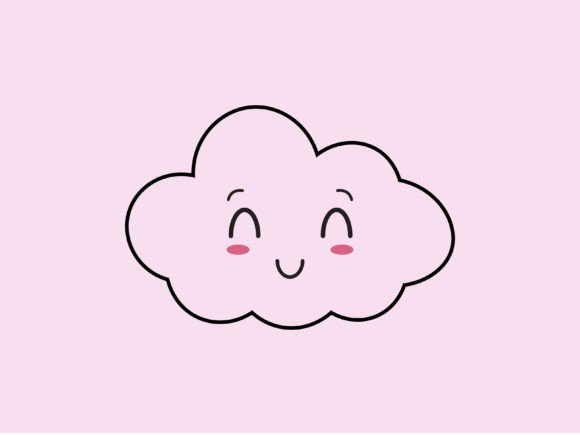 Download Kawaii Space Cloud Line Background - Kawaii space Collection