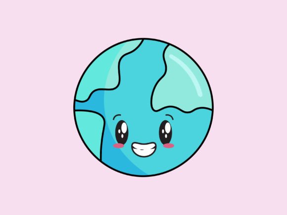 Download Kawaii Space Earth Icon - Kawaii space Collection