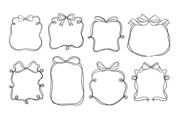 Download Hand Drawn Ribbon Frame Collection - Hand drawn Collection