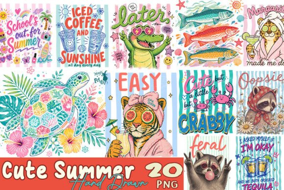Download Cute Summer Hand Drawn Bundle - Premium Resources