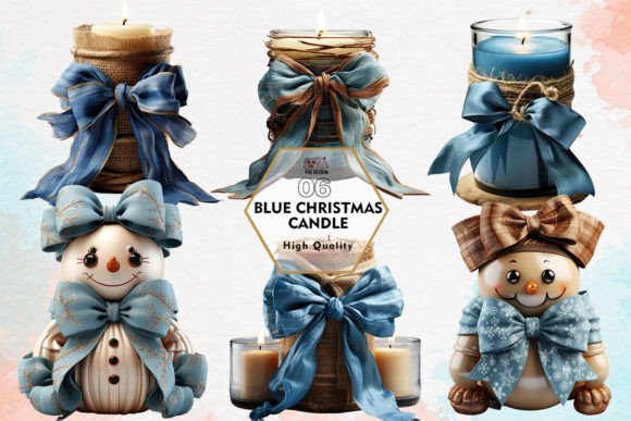 Download Blue Christmas Candle Clipart PNG - Candle Collection