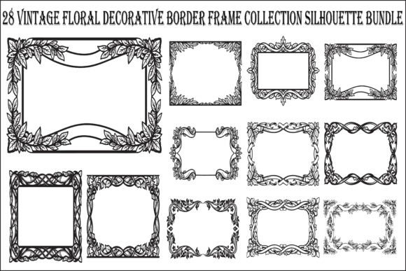 Download Vintage Floral Border Frame Bundle - Vintage Collection