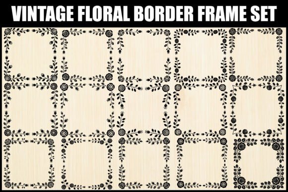 Download Vintage Floral Border Frame Set - Vintage Collection