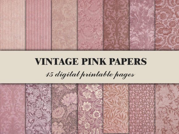 Download Pink Scrapbook Paper Vintage Pattern - Vintage Collection