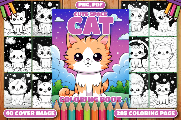 Download 285 Cute Kawaii Space Cat Coloring Pages - Kawaii space Collection