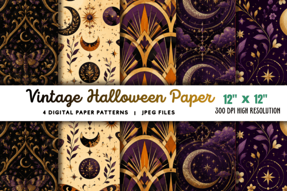 Download Vintage Halloween Paper Background 4 - Vintage Collection