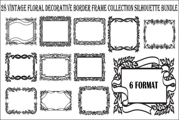 Download Vintage Floral Border Frame Bundle - Vintage Collection