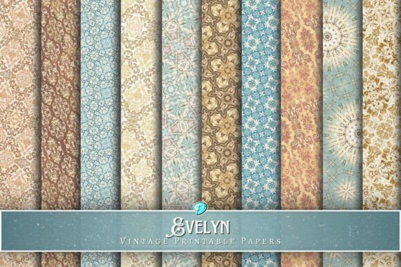 Download Evelyn Vintage Printable Papers - Vintage Collection