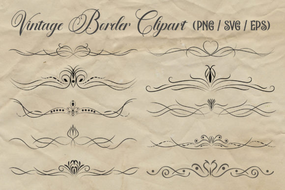 Download Vintage Border Clipart Set - Vintage Collection