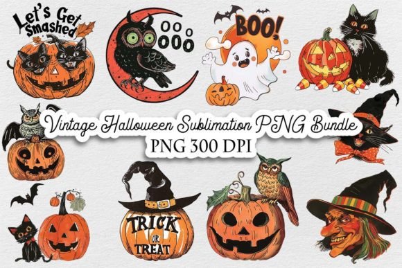 Download Vintage Halloween Sublimation PNG Bundle - Vintage Collection