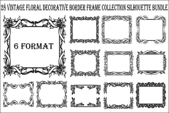 Download Vintage Floral Border Frame Bundle - Vintage Collection