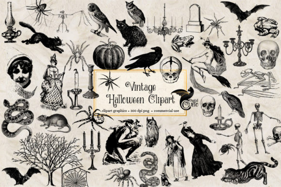 Download Vintage Halloween Clipart - Vintage Collection