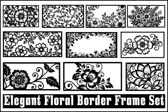 Download Vintage Floral Border Frame Set - Vintage Collection