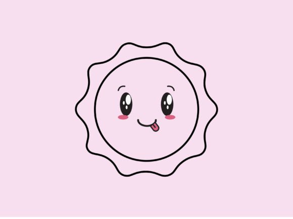 Download Kawaii Space Sun Line Background - Kawaii space Collection