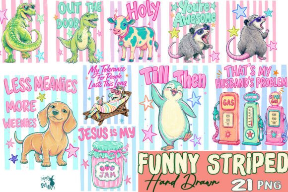 Download Funny Striped Animal Hand Drawn Bundle - Premium Resources