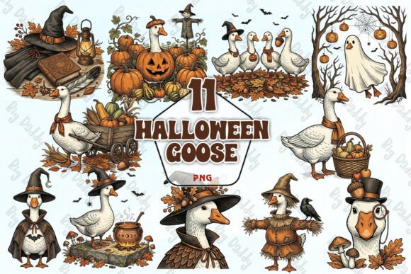 Download Vintage Halloween Goose Clipart PNG - Vintage Collection