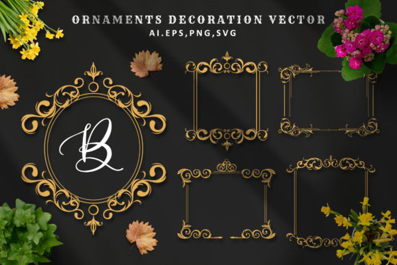 Download 15 Variant Vintage Border Ornament - Vintage Collection